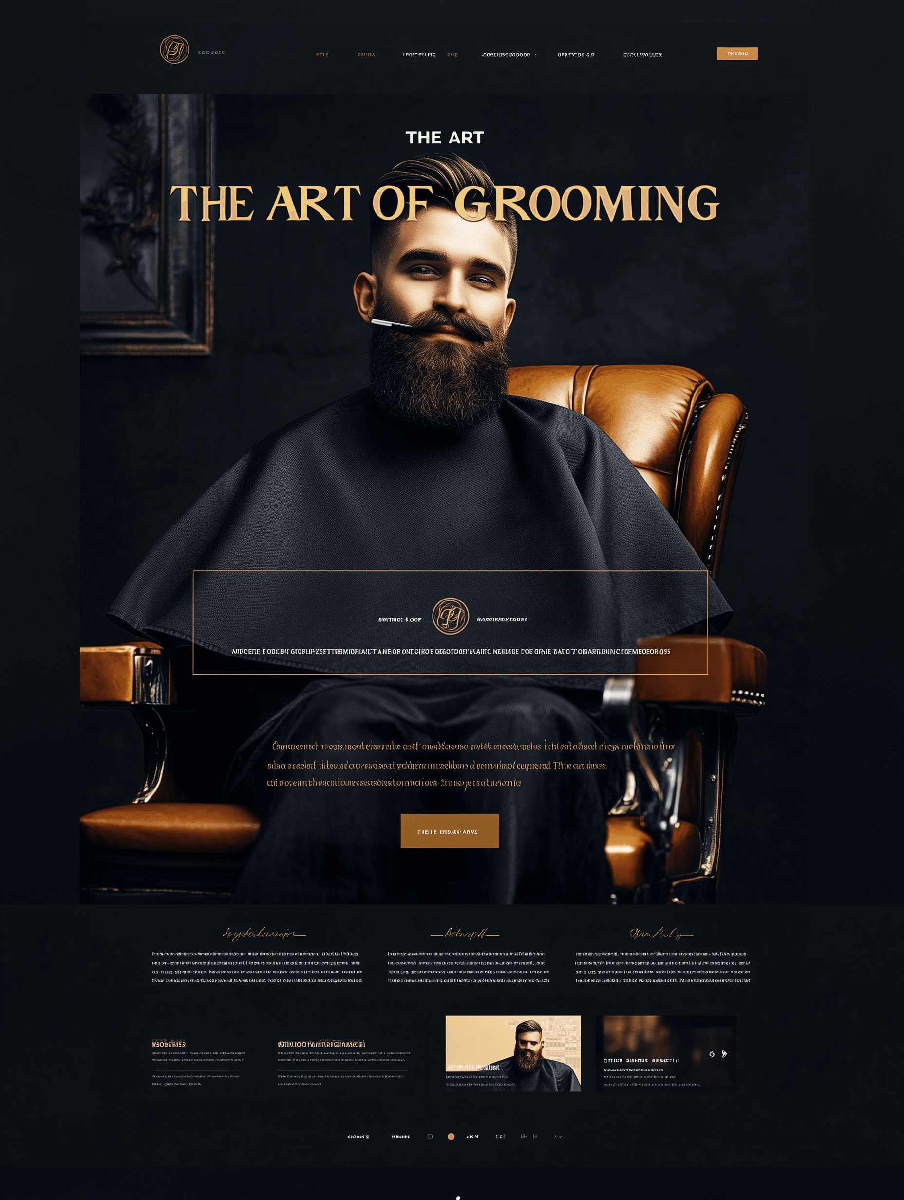 Barbershop website by Aceris Studio